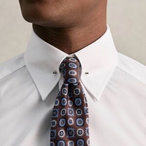 Reiss Caldwell Slim Fit Collar Bar Dress Shirt Size Small